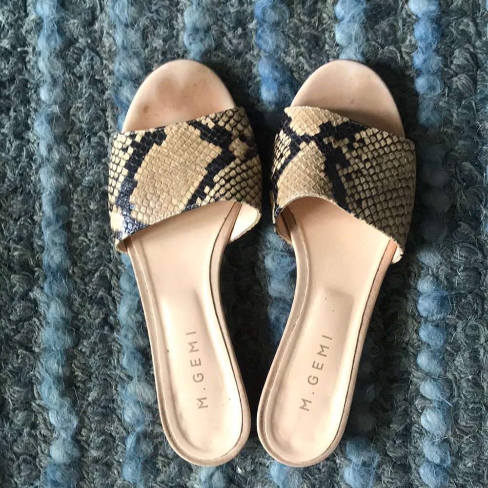 M. Gemi snake skin sandals